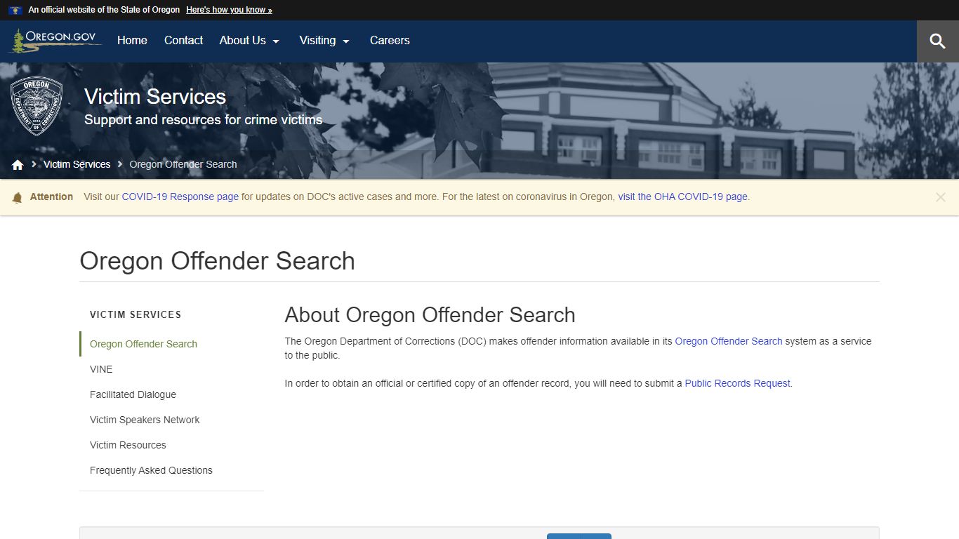 Department of Corrections : Oregon Offender Search ...